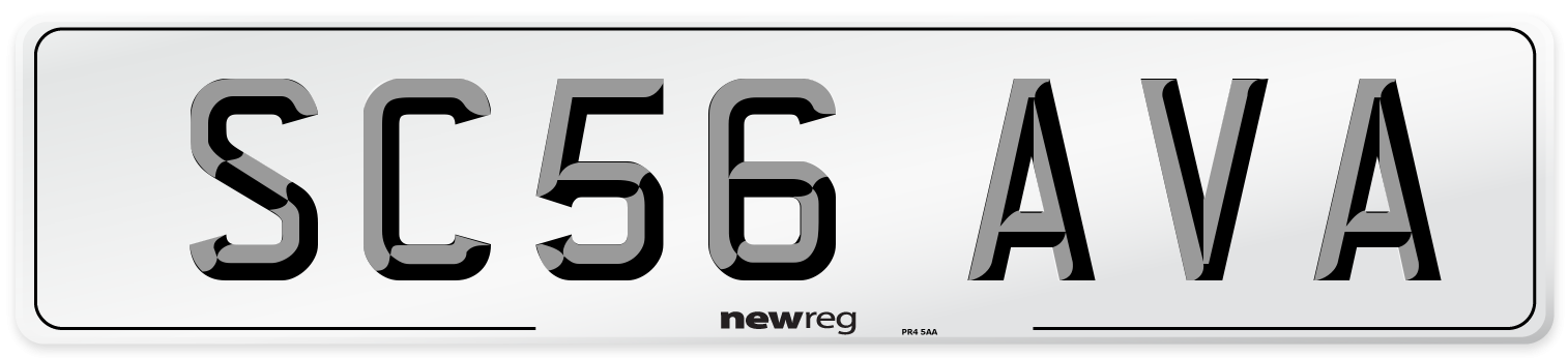 SC56 AVA Number Plate from New Reg